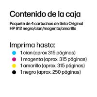 Miniatura 3 de PACK CONSUMIBLES HP 912 C/M/Y/K