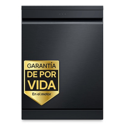LAVAVAJILLAS 60 CM LG DF375HMS A 14 CUBIERTOS NEGRO