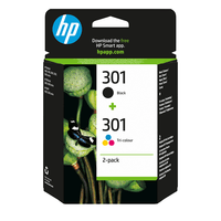 Miniatura 1 de PACK COMBO CARTUCHOS HP 301 NEGRO + TRICOLOR