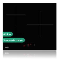 Miniatura 3 de VITROCERAMICA INDUCCION SVAN SI3602B 3 ZONAS COCCION ANCHO 60 CM