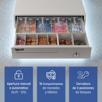 Miniatura 9 de CAJON PORTAMONEDAS IGGUAL IRON-1W RJ11 BLANCO