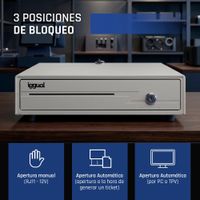 Miniatura 12 de CAJON PORTAMONEDAS IGGUAL IRON-1W RJ11 BLANCO