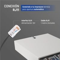Miniatura 20 de CAJON PORTAMONEDAS IGGUAL IRON-1W RJ11 BLANCO