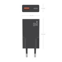 Miniatura 5 de AISENS - CARGADOR ULTRA DELGADO GaN 30W, 1xUSB-C PD3.0 QC4.0, 1xUSB-A QC3.0, NEGRO