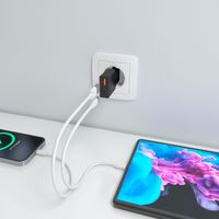 Miniatura 7 de AISENS - CARGADOR ULTRA DELGADO GaN 30W, 1xUSB-C PD3.0 QC4.0, 1xUSB-A QC3.0, NEGRO
