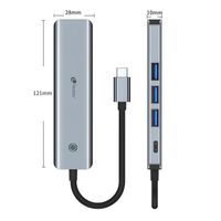 Miniatura 3 de LEOTEC DOCKING STATION 6EN1 1USB-C PD100 POWER&DATOS 3USB3.0 1HDMI 4K 30HZ