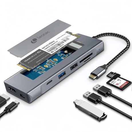 LEOTEC DOCKING STATION 8-1 CON CAJA EXTERNA SSD M2 - Imagen 1 de 7 LEOTEC DOCKING STATION 8-1 CON CAJA EXTERNA SSD M2 - Imagen 1 de 7