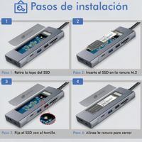 Miniatura 5 de LEOTEC DOCKING STATION 8-1 CON CAJA EXTERNA SSD M2