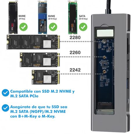 LEOTEC DOCKING STATION 8-1 CON CAJA EXTERNA SSD M2 - Imagen 7 de 7 LEOTEC DOCKING STATION 8-1 CON CAJA EXTERNA SSD M2 - Imagen 7 de 7