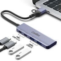 Miniatura 4 de Coolbox HUB4 Lite USB-C/A 4 Puertos Aluminio
