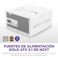 Miniatura 8 de FUENTE ALIMENTACION NZXT C1200 | 1200W | 80+ GOLD | ATX 3.1 | MODULAR | BLANCO