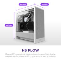 Miniatura 7 de TORRE GAMING NZXT H5 FLOW (2024) | ATX | BLANCA