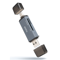 Miniatura 1 de Tooq TQR-3001G Lector USB3.0 (USB-C+USB-A) SD/TF