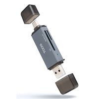 Miniatura 2 de Tooq TQR-3001G Lector USB3.0 (USB-C+USB-A) SD/TF