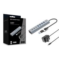 Miniatura 5 de HUB USB 3.0 CONCEPTRONIC HUBBIES20GP 7 PUERTOS USB-C A 3XUSB-C 4XUSB-A CON ALIMENTADOR