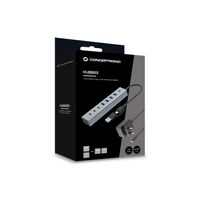 Miniatura 6 de HUB USB 3.0 CONCEPTRONIC HUBBIES20GP 7 PUERTOS USB-C A 3XUSB-C 4XUSB-A CON ALIMENTADOR