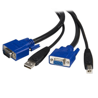 Miniatura 1 de CABLE KVM 1 8M 2 EN 1 VGA USB