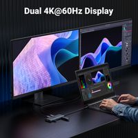 Miniatura 5 de UGREEN 10-IN-1 USB-C TO 2 HDMI 4K 60HZ +2 USB-C3.2+USB-A3.2+USB-A3.0+GIGABITRJ45+SD TF+PD 100W