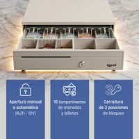 Miniatura 4 de CAJON PORTAMONEDAS IGGUAL IRON-3W RJ11 BLANCO
