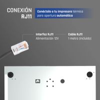 Miniatura 15 de CAJON PORTAMONEDAS IGGUAL IRON-3W RJ11 BLANCO