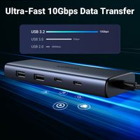 Miniatura 7 de UGREEN 7-IN-1 USB-C TO 2 HDMI 4K@60HZ +2 USB-A3.2+2 USB-C3.2+PD 100W