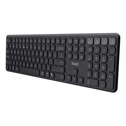 TECLADO TRUST WIRELESS VAIYA MULTIDISPOSITIVO DE TAMA??O COMPLETO NEGRO 25635