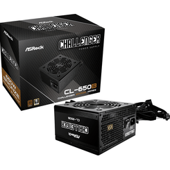Fuente Alimentación 650W ASROCK  Challenger CL-650B 80 PLUS Bronze  Negro