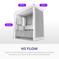 Miniatura 3 de NZXT H9 H3 Flow  Blanco