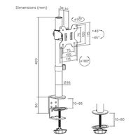 Miniatura 8 de AISENS Soporte de mesa eco giratorio e inclinable para monitor TV 10kg de 17 32  Negro