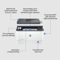 Miniatura 5 de HP LaserJet Pro Multifunción A4Wifi Laser Dúplex LaserJet Pro 3102fdw Inalámbrico Multifunction Blanco y negro Impresora, Fotocopiadora, escáner; Dúpl
