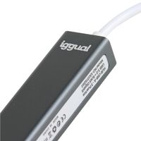 Miniatura 5 de iggual Hub USB-A 3 puertos USB 3.0 + RJ45 Gigabit