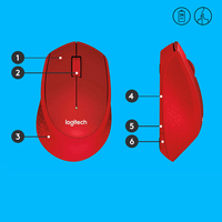 Miniatura 1 de RATON LOGITECH M330 SILENT PLUS ROJO