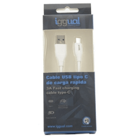 Miniatura 1 de iggual Cable USB-A/USB-C 100 cm blanco Q3.0 3A