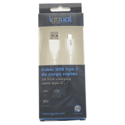 iggual Cable USB-A/USB-C 100 cm blanco Q3.0 3A
