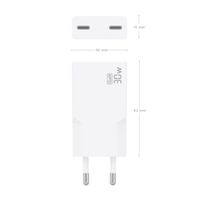 Miniatura 5 de AISENS - CARGADOR ULTRA DELGADO GaN 30W, 2xUSB-C PD3.0, BLANCO