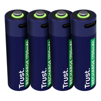 Miniatura 1 de PILAS AA RECARGABLE TRUST USB-C 1700 mAh PACK 4 UNIDADES 25631