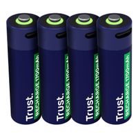 Miniatura 2 de PILAS AA RECARGABLE TRUST USB-C 1700 mAh PACK 4 UNIDADES 25631