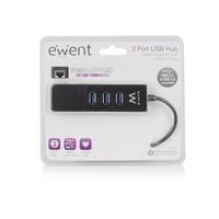 Miniatura 5 de EWENT EW1140 Hub 3 puertos 3.1+ 1Gbps