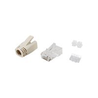 Miniatura 2 de KIT 100 CONECTORES RJ45 EQUIP CATEGORIA 6A 121176 CON CAPUCHON Y GUIA