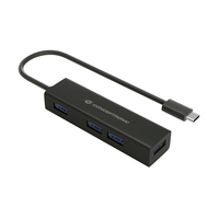 Miniatura 1 de HUB USB-C 3.0 CONCEPTRONIC HUBBIES07B 4 PUERTOS USB 3.0 COLOR NEGRO CARCASA DE ALUMINIO