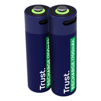 Miniatura 1 de PILAS AA RECARGABLE TRUST USB-C 1700 mAh PACK 2 UNIDADES 25584