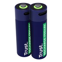 Miniatura 2 de PILAS AA RECARGABLE TRUST USB-C 1700 mAh PACK 2 UNIDADES 25584