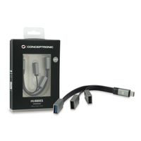 Miniatura 3 de HUB USB 3.1 USB-C CONCEPTRONIC HUBBIES 1 PUERTO USB 3.0 + 2 PUERTOS USB 2.0 COLOR GRIS