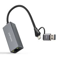 Miniatura 2 de Nanocable Conversor USB-C+USB-A/M 3.0 RJ45 15cm