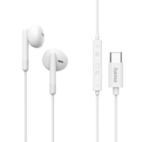 Miniatura 1 de AURICULAR INTRAUDITIVO USB-C HAMA CLASSY MICROFONO CABLE 1.2m COLOR BLANCO