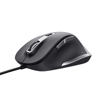 Miniatura 1 de MOUSE TRUST FYDA CON CABLE, 6 BOTONTES, RUEDA DESPLAZAMIENTO 5000DPI NEGRO 24728