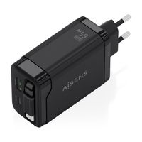 Miniatura 3 de AISENS Cargador GaN 65W  1xUSB C Cable Retractil  1xUSB C PD3 0  1xUSB A QC3 0  Negro