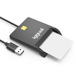 iggual Lector tarjetas ID DNI SIP USB 2.0 negro