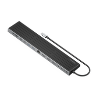 Miniatura 1 de AISENS USB C Dock 13 en 1  USB C A 2xHDMI  1xDisplayPort  1xRJ45  3xUSB A  2xUSB C  1xUSB C PD  1xSD  1xMicro SD  1xAudio  1xRanura Kensington  30cm