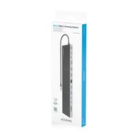 Miniatura 8 de AISENS USB C Dock 13 en 1  USB C A 2xHDMI  1xDisplayPort  1xRJ45  3xUSB A  2xUSB C  1xUSB C PD  1xSD  1xMicro SD  1xAudio  1xRanura Kensington  30cm